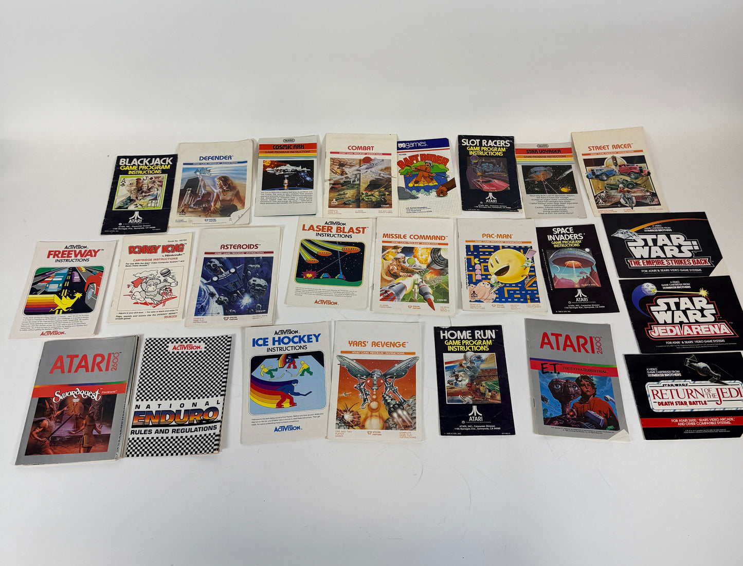 Lot 75 Atari 2600 Games - Classics/Rare - Some Boxes + Manuals - Tested