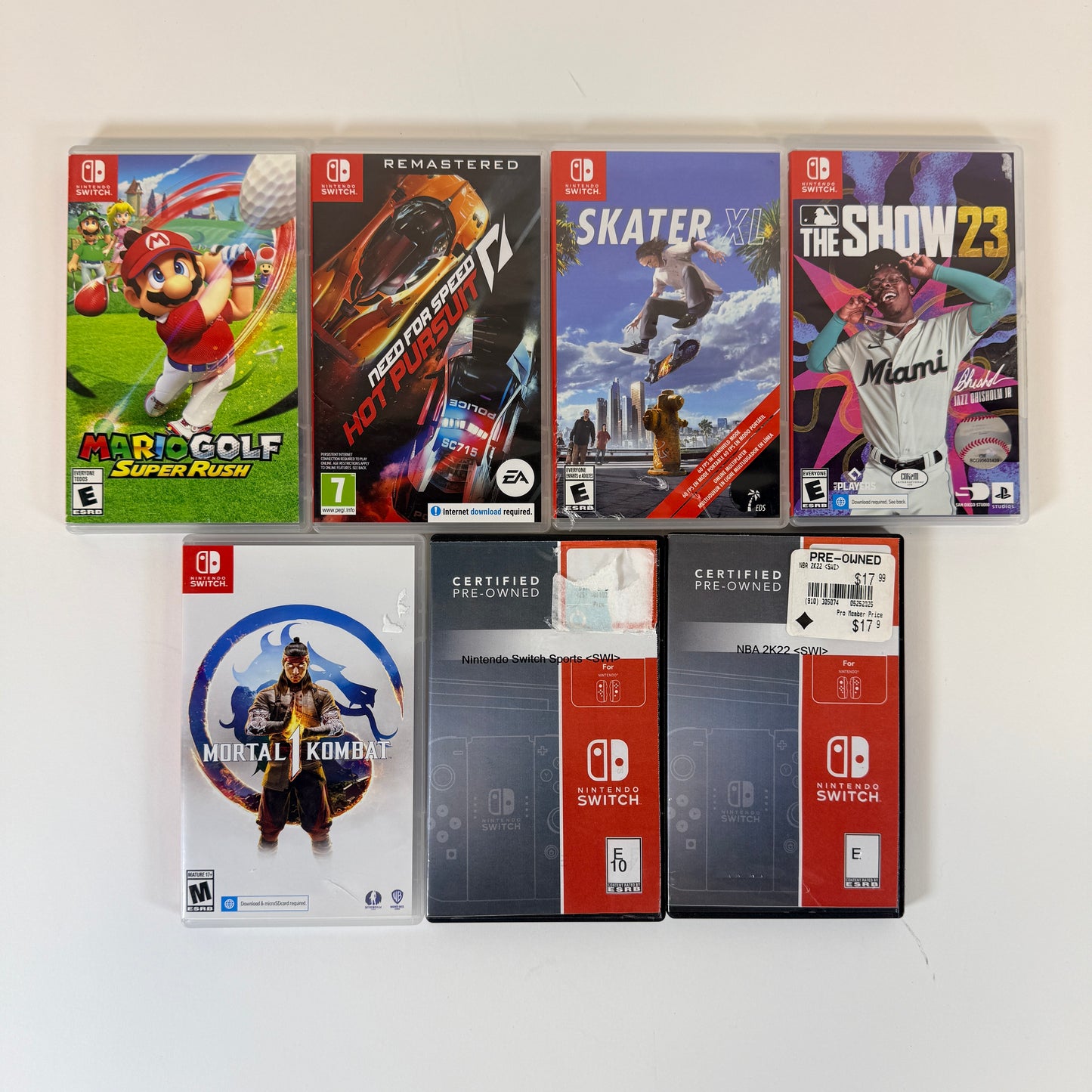 Nintendo Switch Game Lot of 7 – Sports, Racing & Action