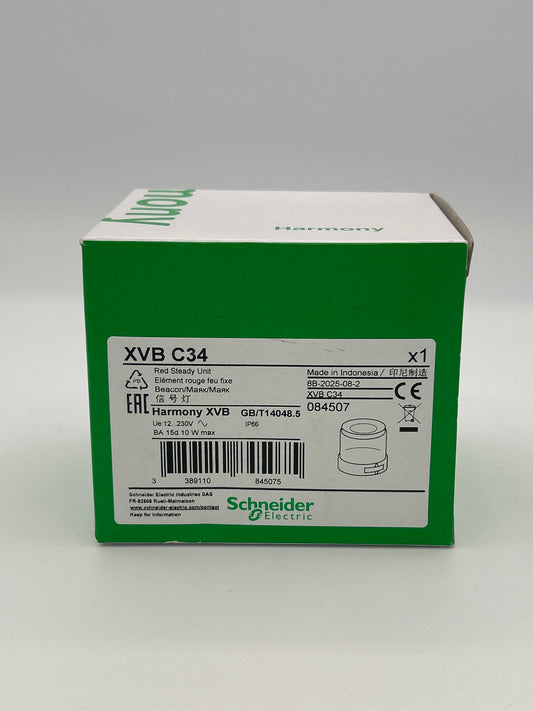 New Schneider Electric Harmony XVB Red Steady Unit C34