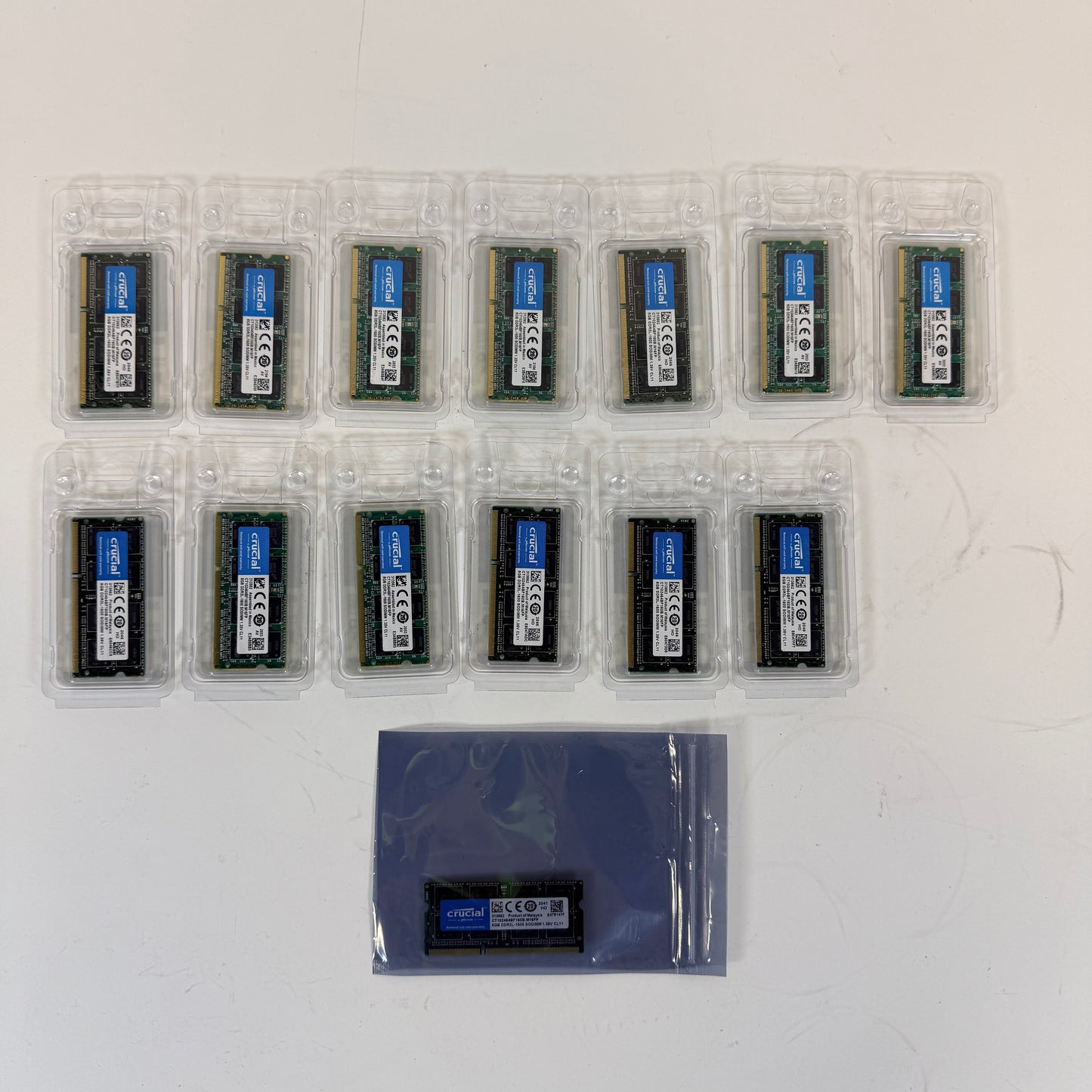 Lot 14 - New Crucial SODIMM 8GB DDR3 1600 MHz CL11 Laptop Memory CT102464BF160B