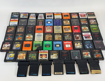 Lot 75 Atari 2600 Games - Classics/Rare - Some Boxes + Manuals - Tested
