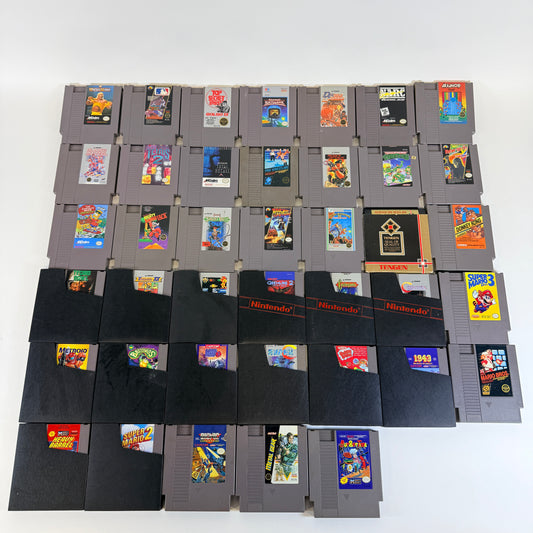 Lot of 39 NES Games - Mario, Metroid, Contra, Mega Man, Castlevania, and More