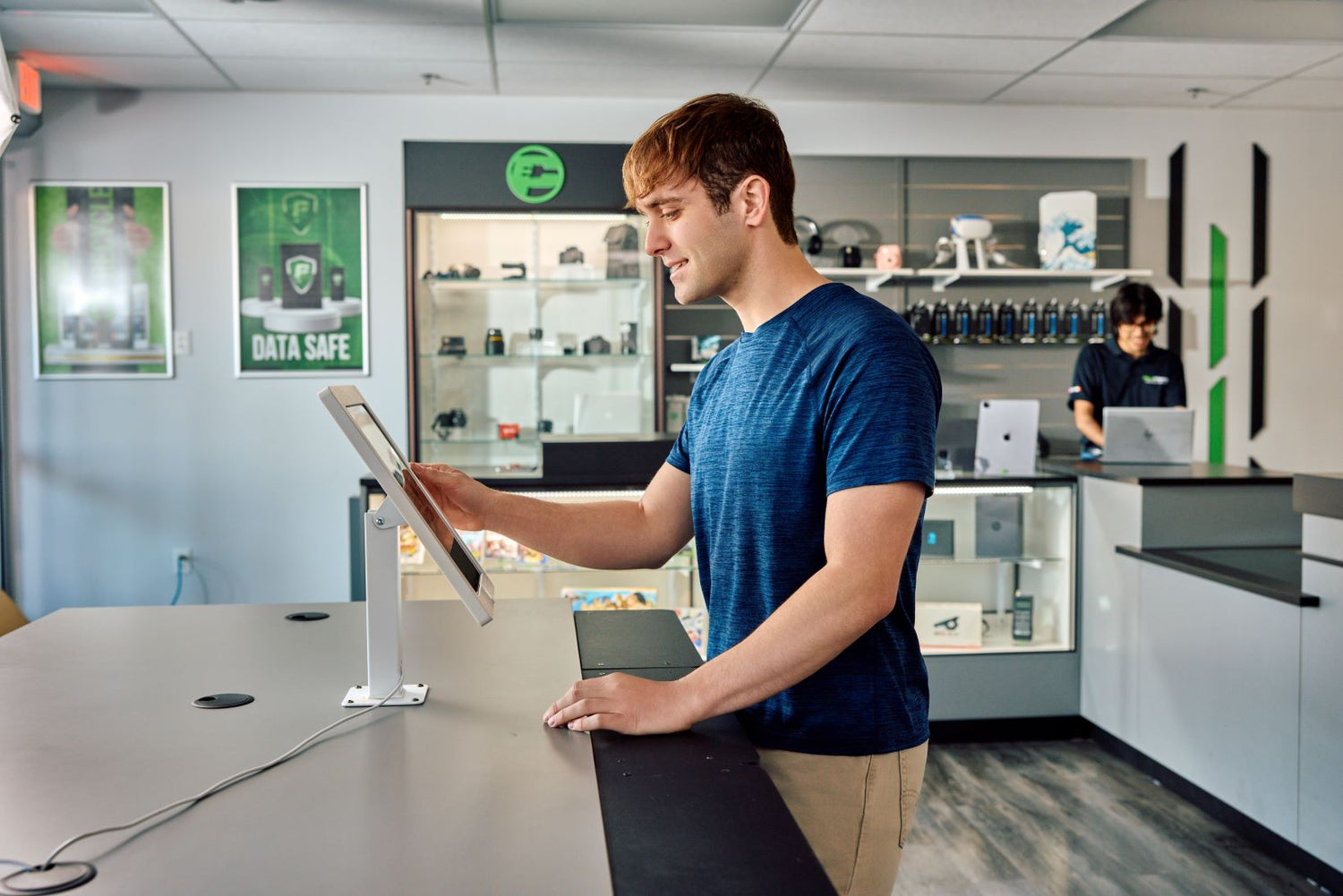 man shopping in paymore